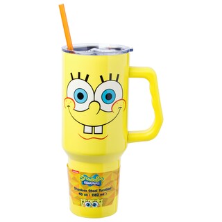 Foto 1 | Vaso Silver Buffalo Spongebob Squarepants De Acero Inoxidable De 1 2 L - Venta Internacional.