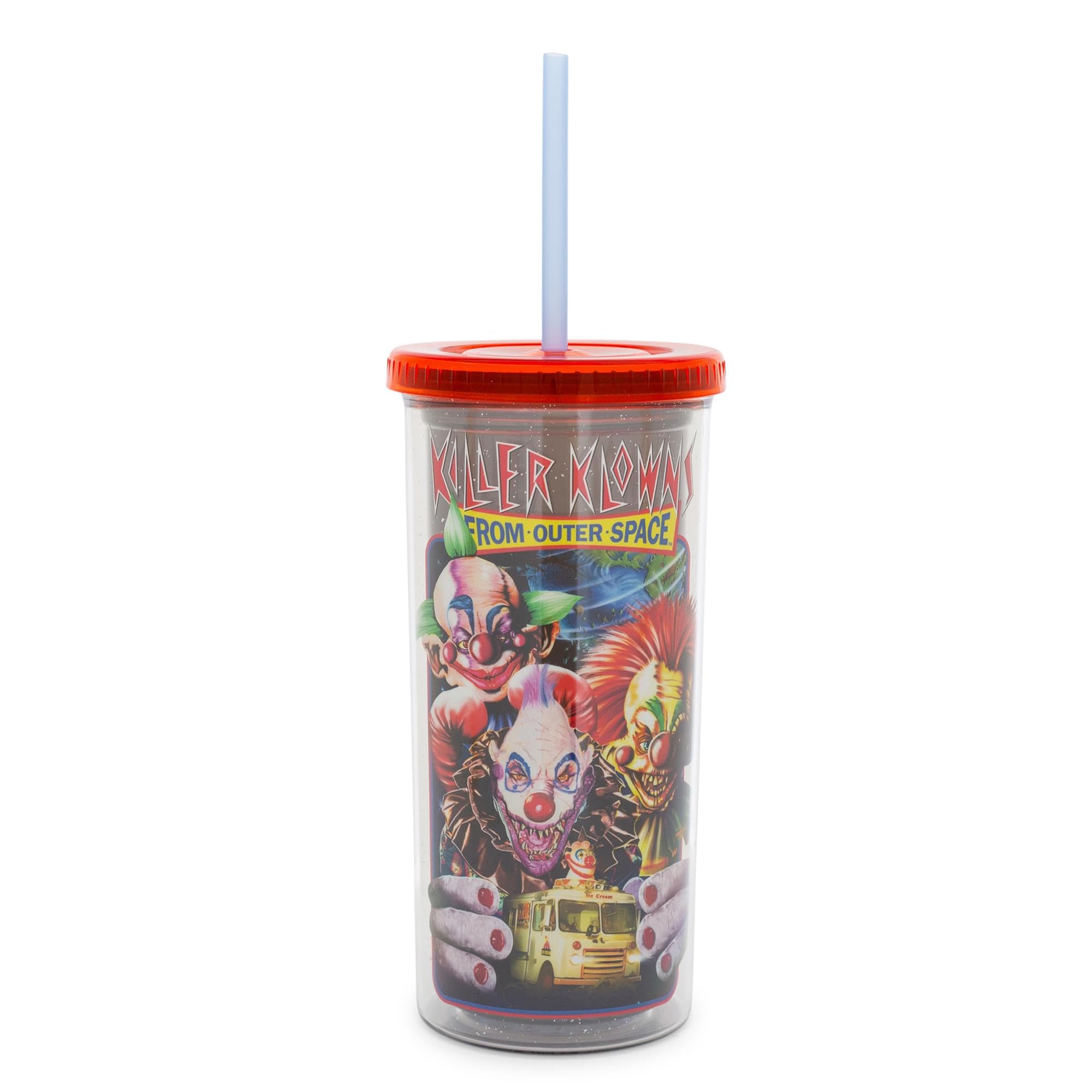Foto 3 pulgar | Vaso De Viaje Plateado Con Búfalos Asesinos De Payasos Del Espacio - Venta Internacional.