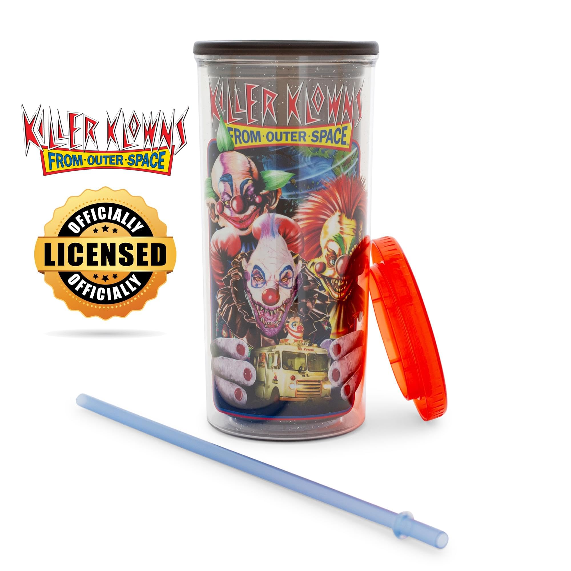 Foto 4 pulgar | Vaso De Viaje Plateado Con Búfalos Asesinos De Payasos Del Espacio - Venta Internacional.