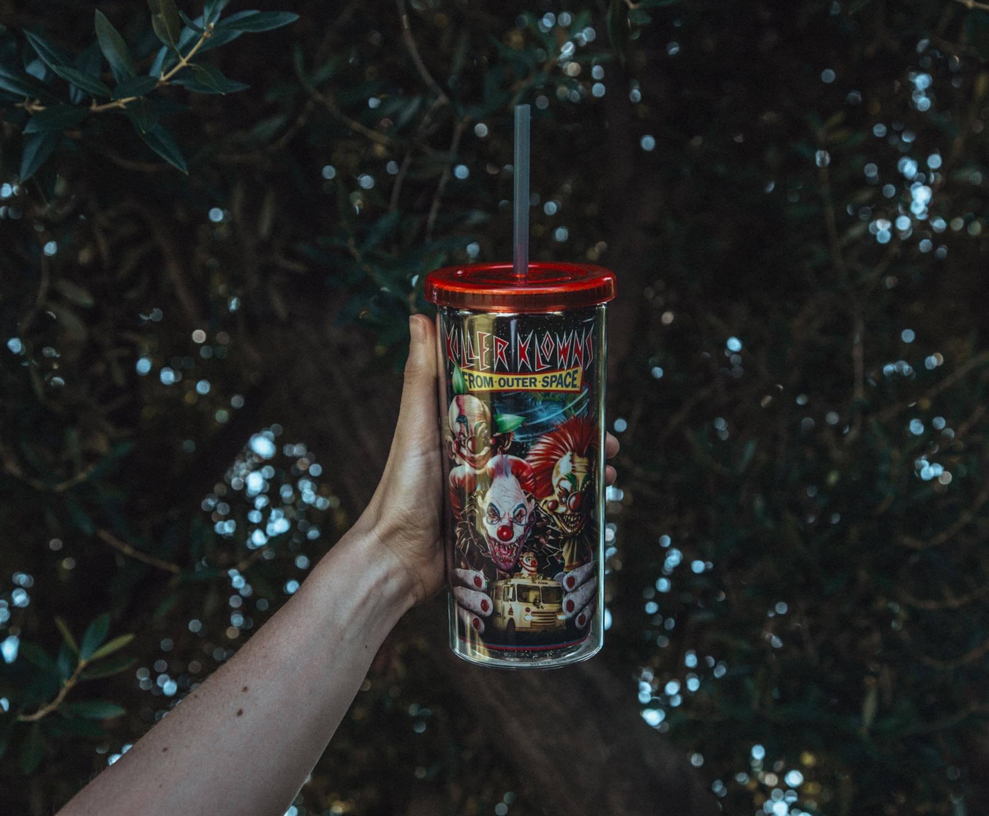 Foto 5 pulgar | Vaso De Viaje Plateado Con Búfalos Asesinos De Payasos Del Espacio - Venta Internacional.