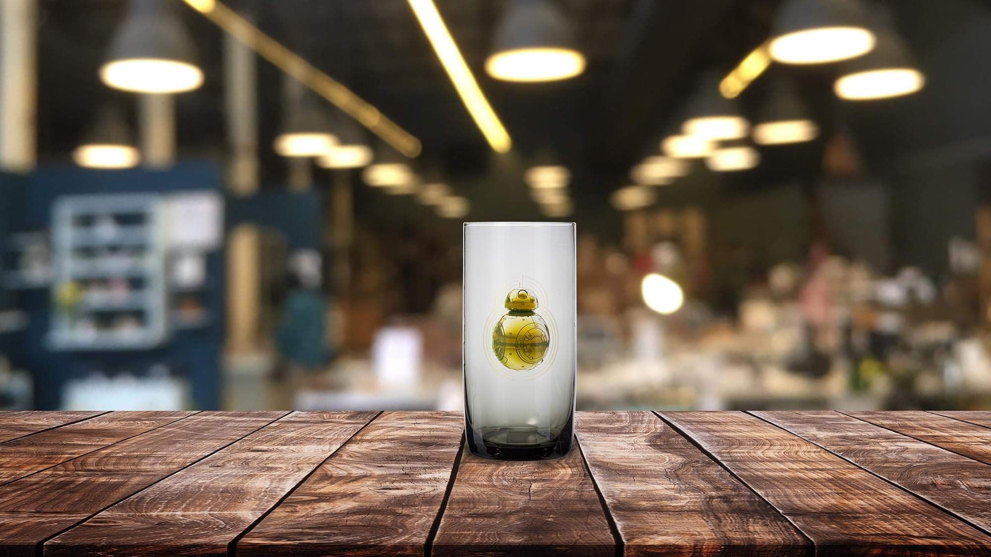 Foto 7 pulgar | Vaso De Cristal Con El Logotipo De Star Wars Bb-8  590 Ml  Negro - Venta Internacional.