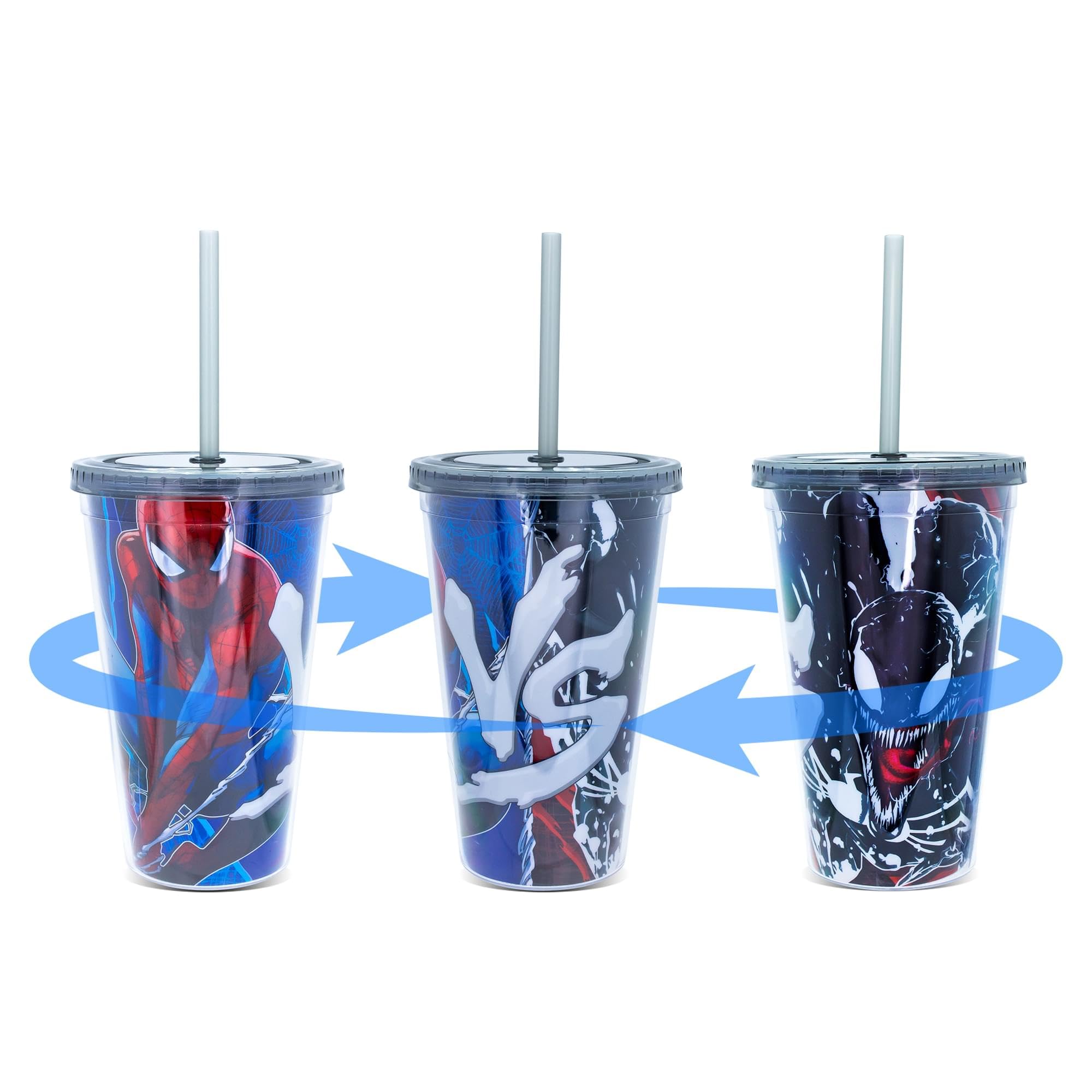 Foto 3 pulgar | Vaso Frío Silver Buffalo Marvel Spider-man Vs Venom 473 Ml - Venta Internacional.