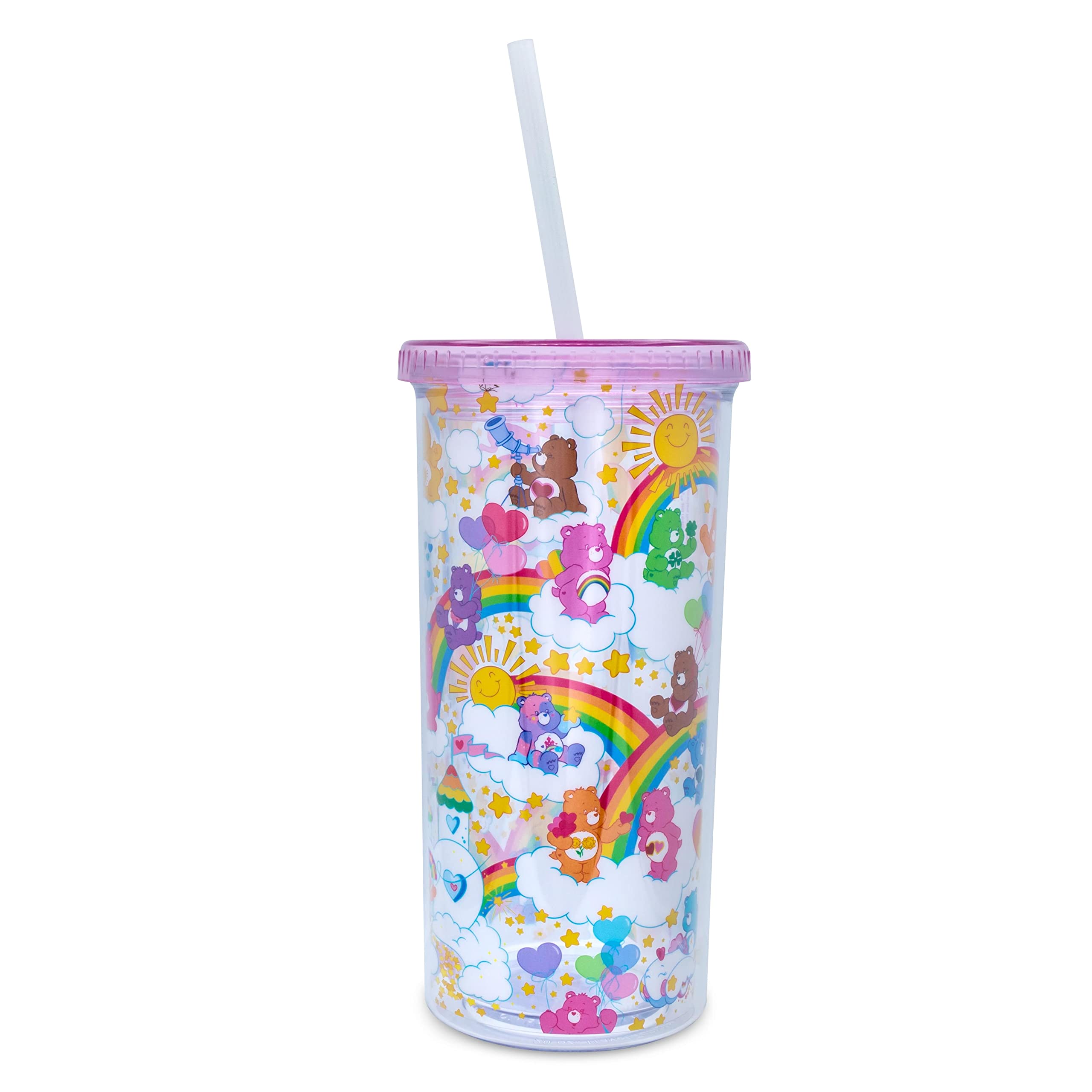 Foto 2 pulgar | Copa Carnival Cup Silver Buffalo Care Bears Rainbow Stars  600 Ml - Venta Internacional.