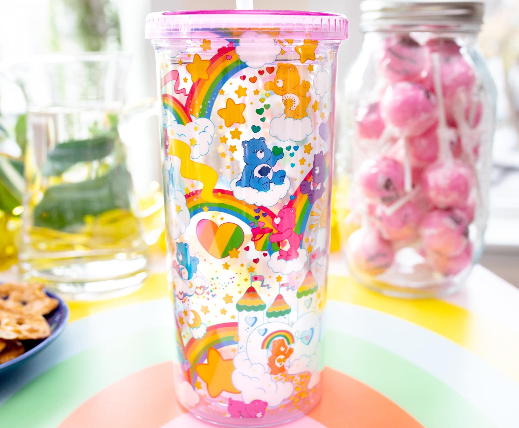 Foto 6 pulgar | Copa Carnival Cup Silver Buffalo Care Bears Rainbow Stars  600 Ml - Venta Internacional.