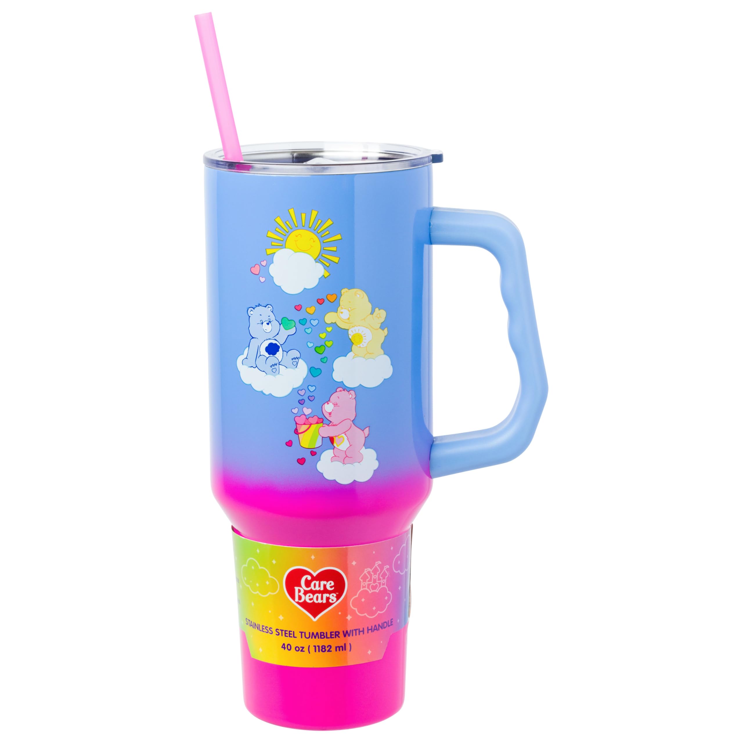 Foto 2 pulgar | Vaso De Viaje Silver Buffalo Care Bears De Acero Inoxidable De 1 2 L - Venta Internacional.