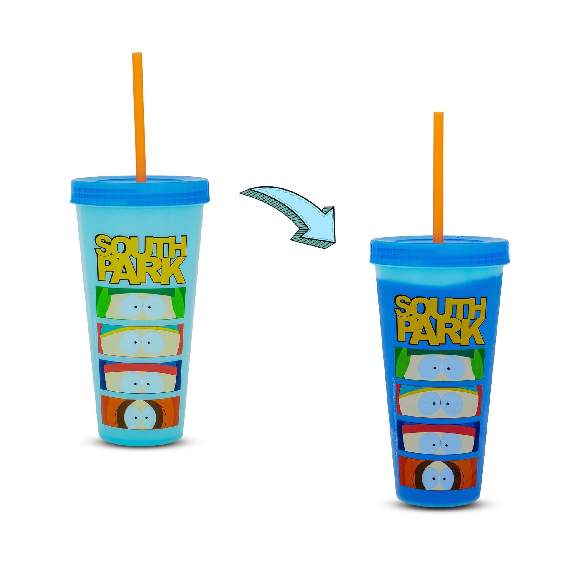 Foto 2 pulgar | Vaso De Viaje Plateado Con Personajes De Buffalo South Park  700 Ml - Venta Internacional.