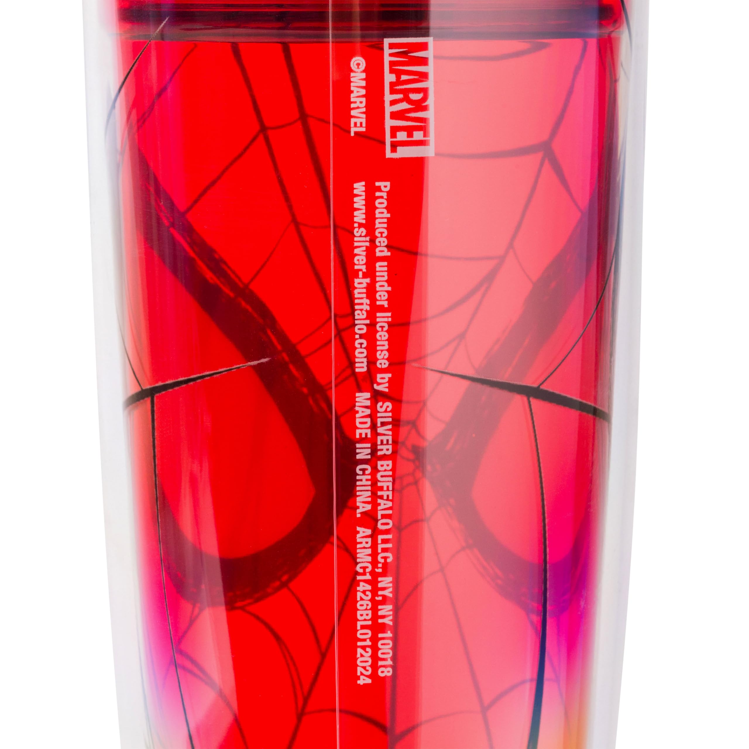 Foto 4 pulgar | Vaso De Viaje Plateado Buffalo Marvel Spiderman 600 Ml - Venta Internacional.