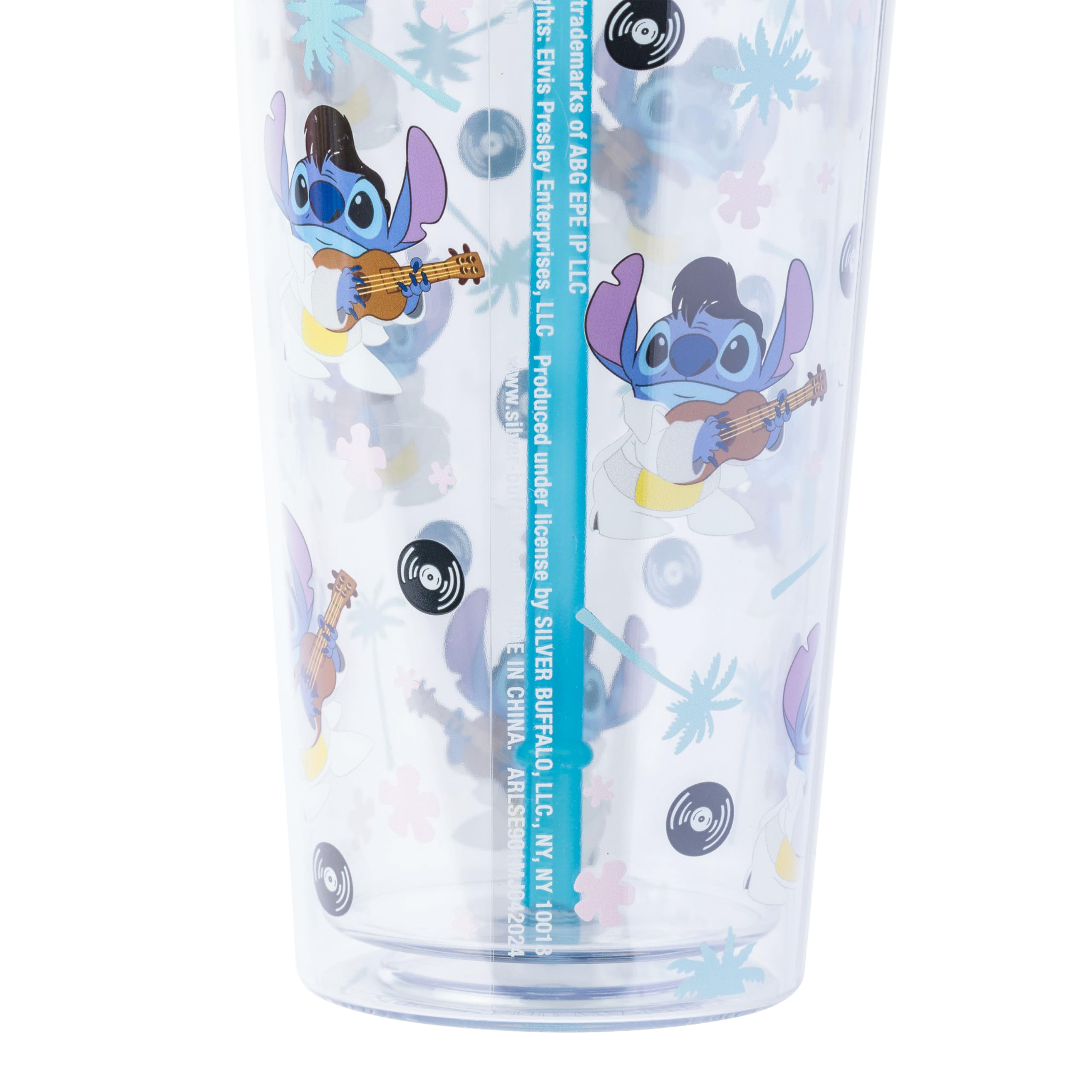 Foto 4 pulgar | Vaso Frío Silver Buffalo Disney Lilo And Stitch Elvis 700 Ml - Venta Internacional.