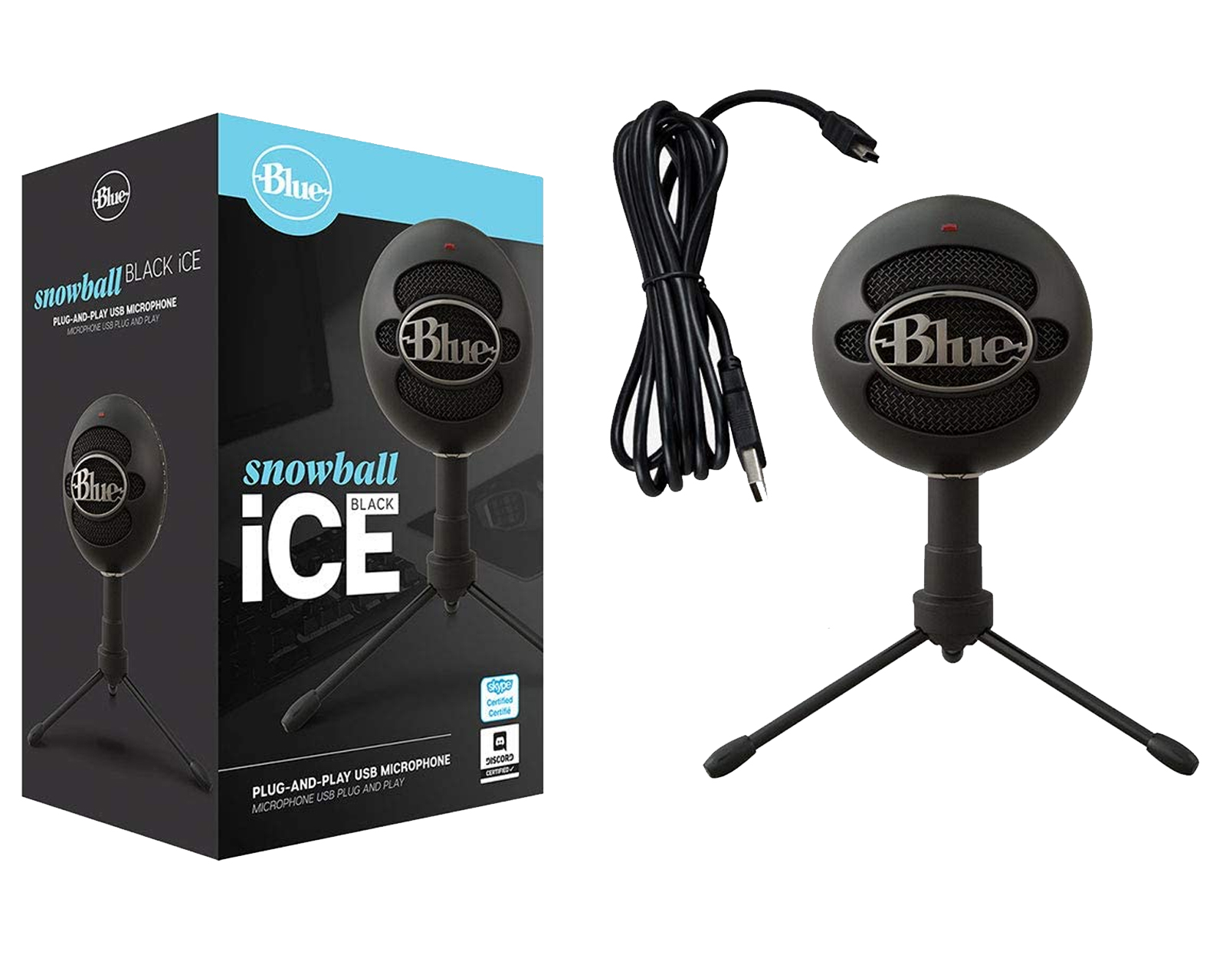 Foto 3 pulgar | Micrófono Blue Snowball Series Snowball Ice color Negro