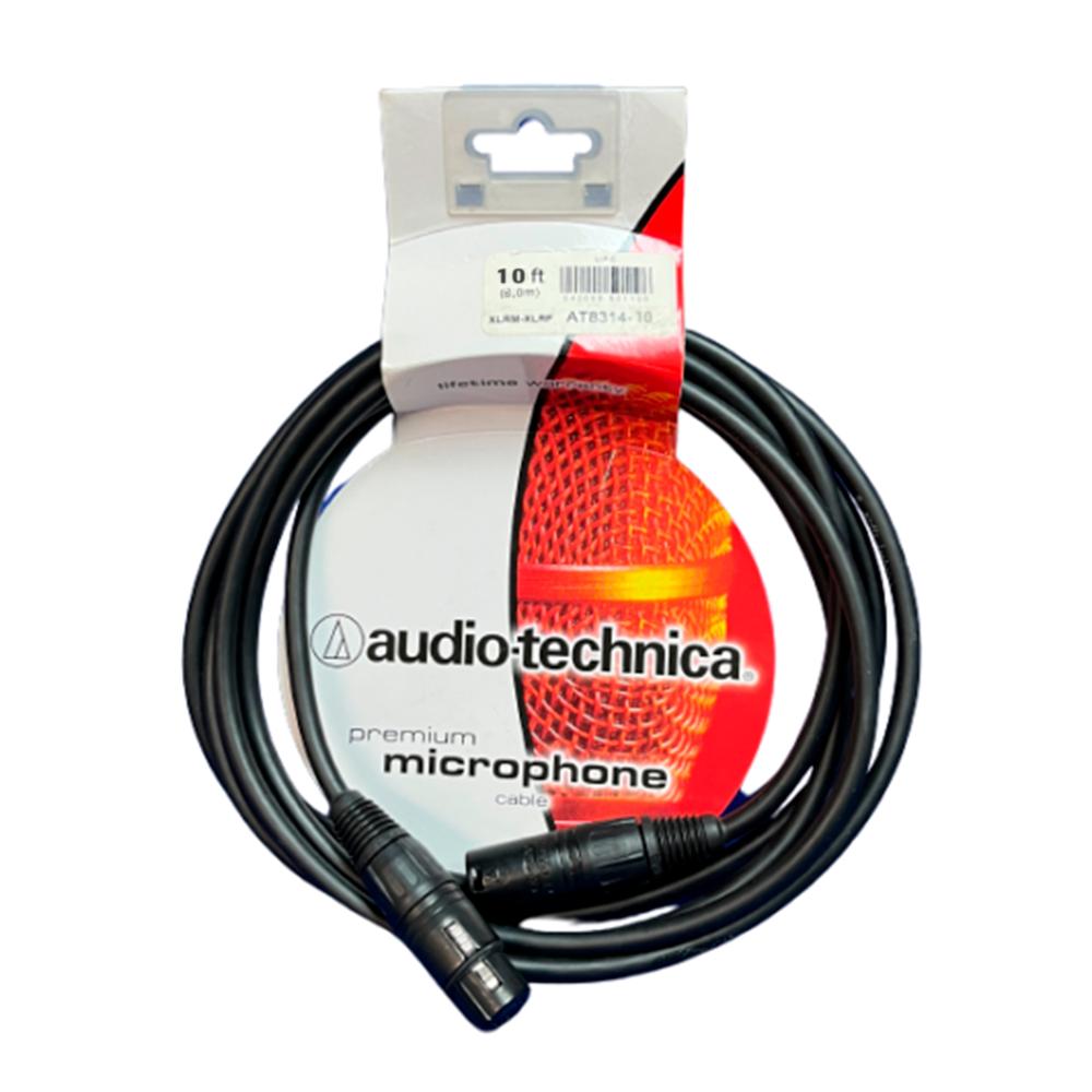 Cable De Micrófono Premium De 3m Audio Technica At8314-10 Color Negro Para Micrófono