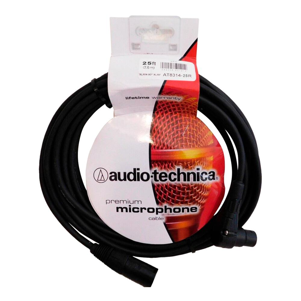 Cable de Micrófono Premium AUDIO TECHNICA AT8314-25 Color Negro de 7.6m