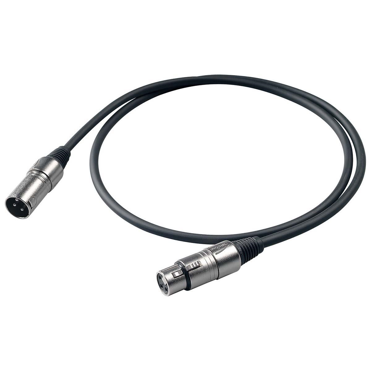 Cable para Micrófono Proel BULK250LU10 Negro XLR Macho a XLR Hembra 10 m