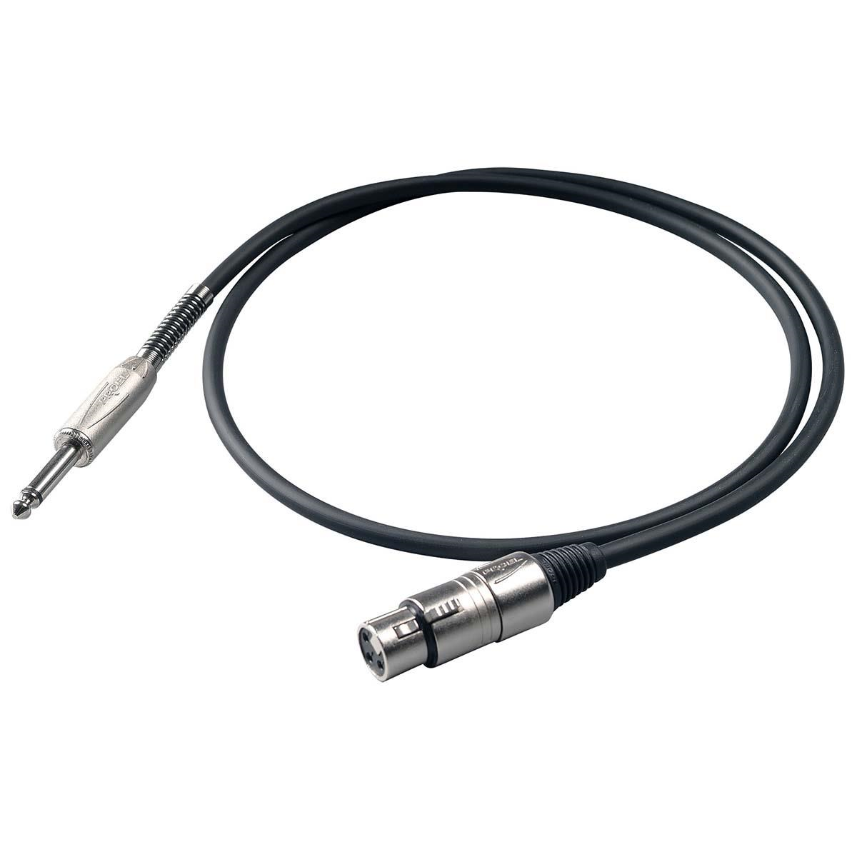 Proel Bulk200lu10 Cable Micrófono Xlr Hembra A Plug 1/4 10m