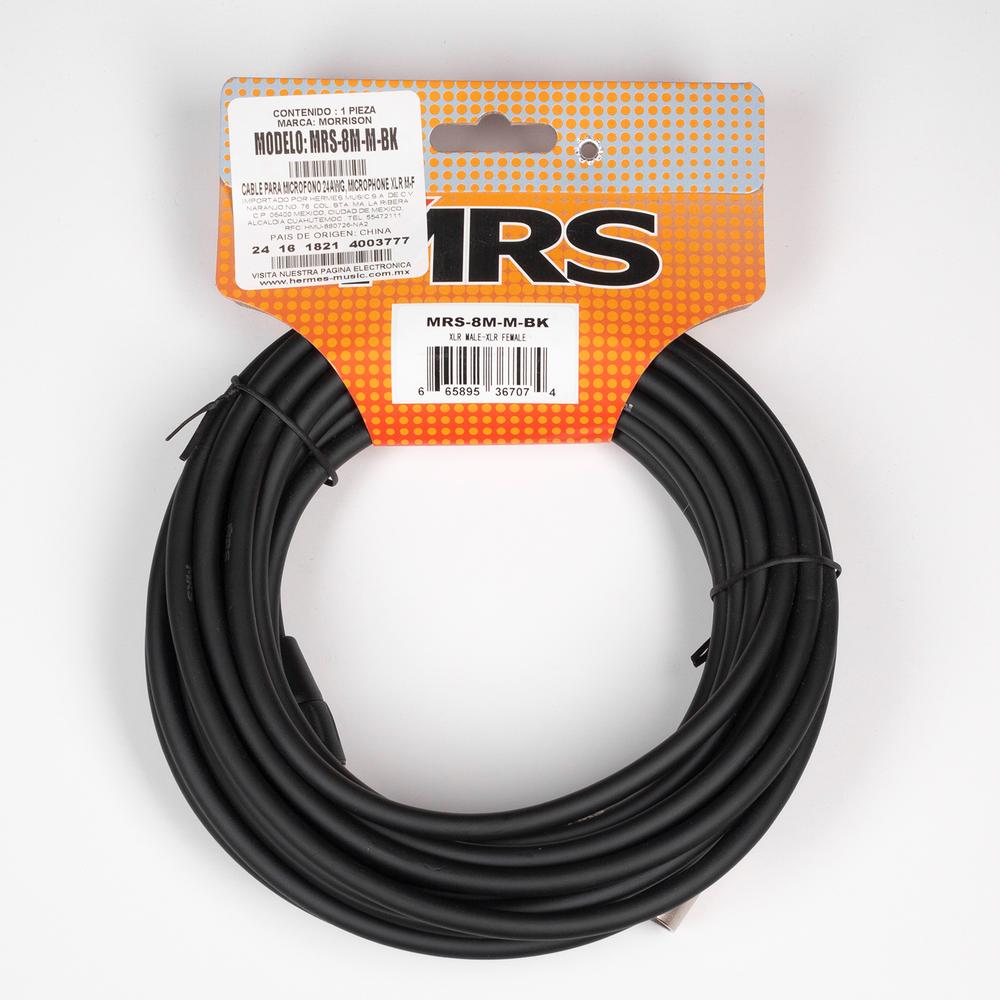 Foto 2 | Cable Para Micrófono De 8 M Morrison Mrs-8m-m-bk Color Negro Conector Xlr