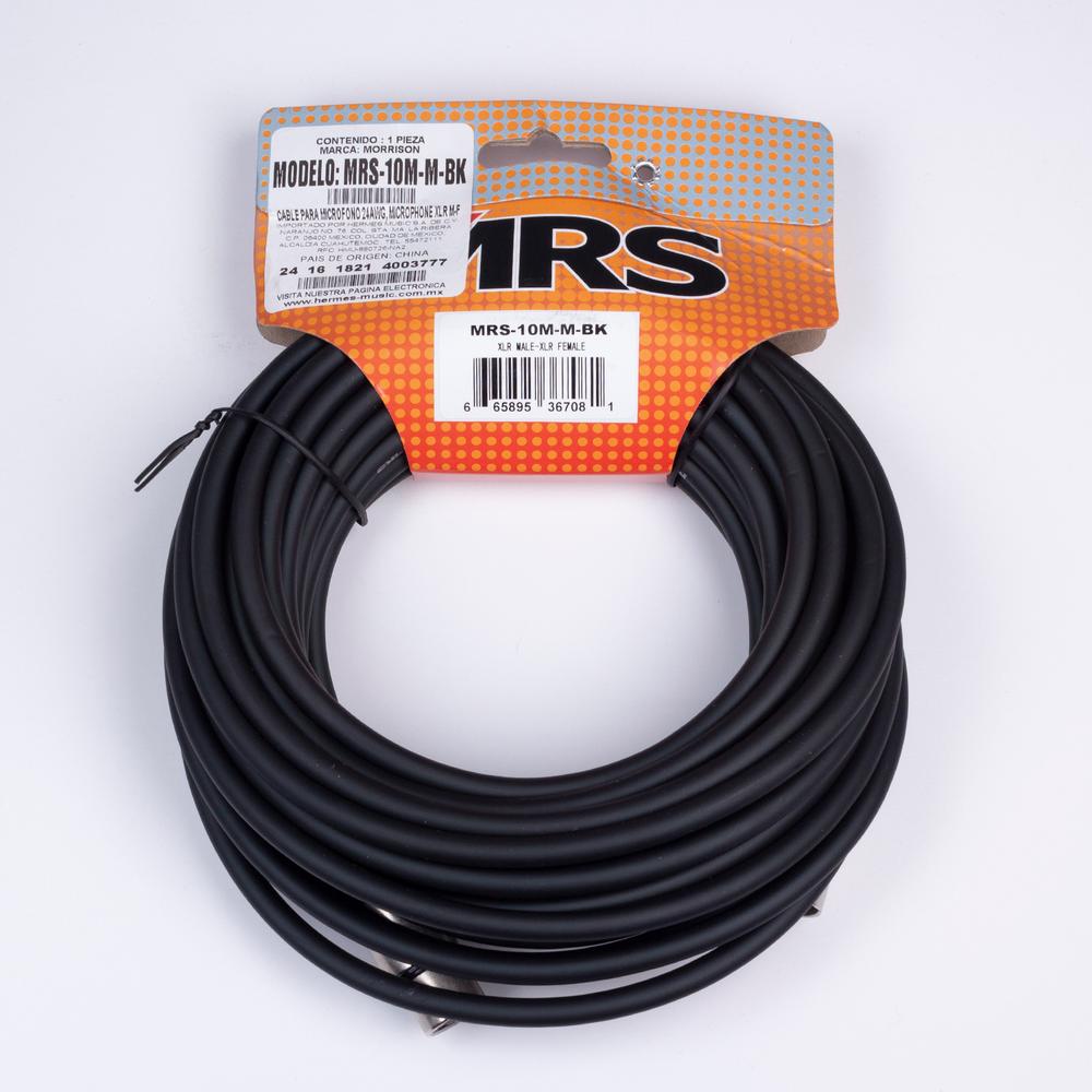 Foto 3 pulgar | Cable Para Micrófono De 10 M Morrison Mrs-10m-m-bk Color Negro Conector Xlr