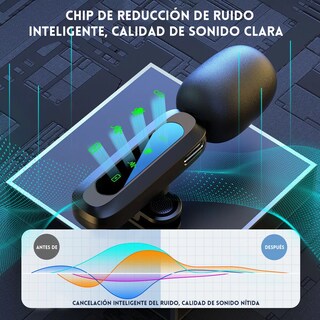 Foto 3 | Micrófono De Solapa Inalámbrico Eo Safe Imports Esi-15716 Gris
