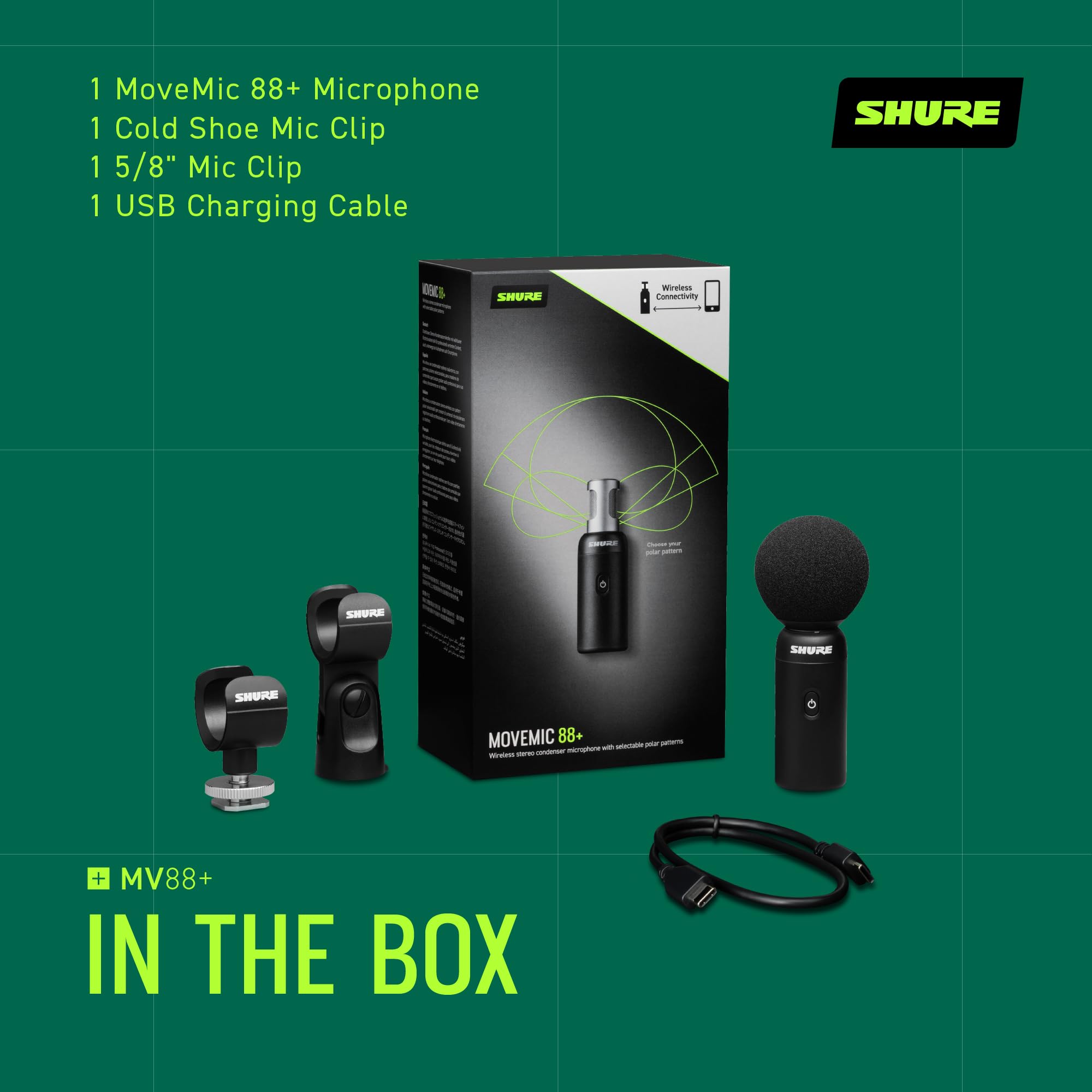 Foto 4 pulgar | Micrófono Inalámbrico Shure Movemic 88+ Professional Audio - Venta Internacional.