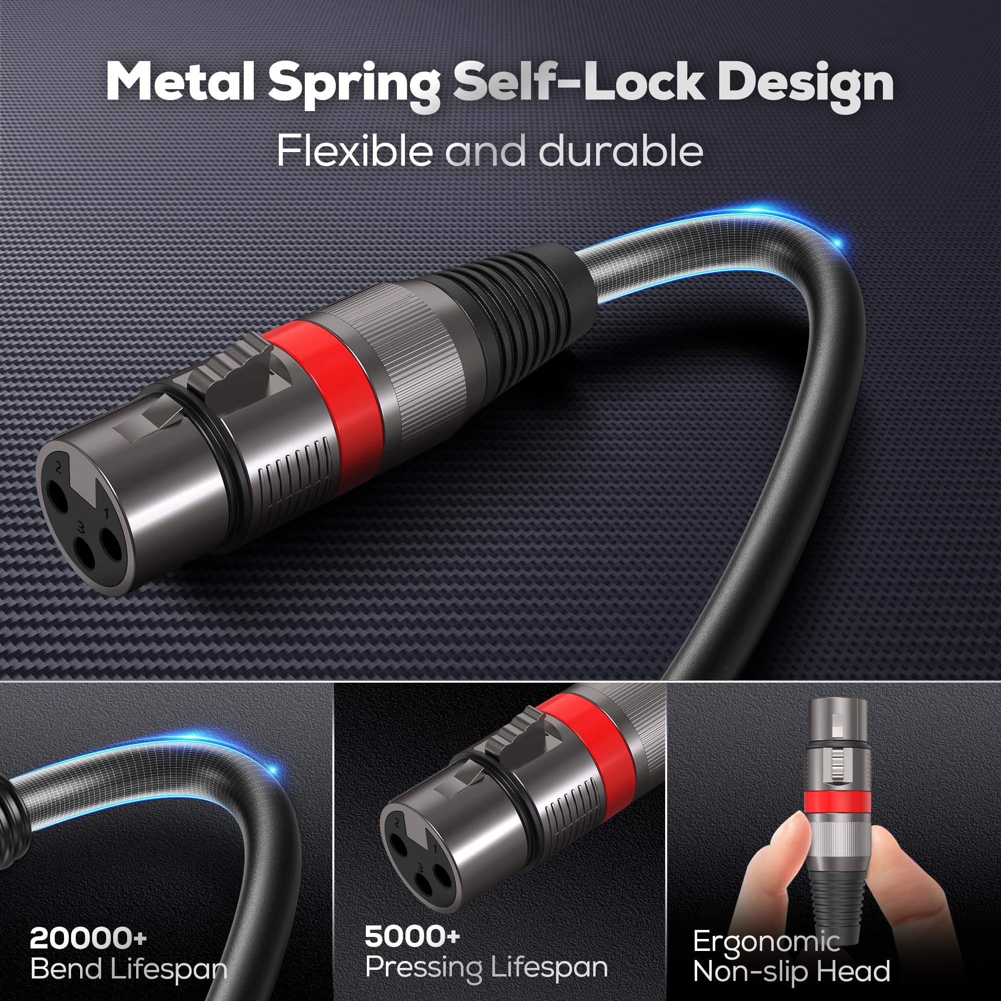 Foto 8 pulgar | Cables Xlr Bietrun De 30 M, 2 Paquetes, Premium, Resistentes Y Balanceados - Venta Internacional.