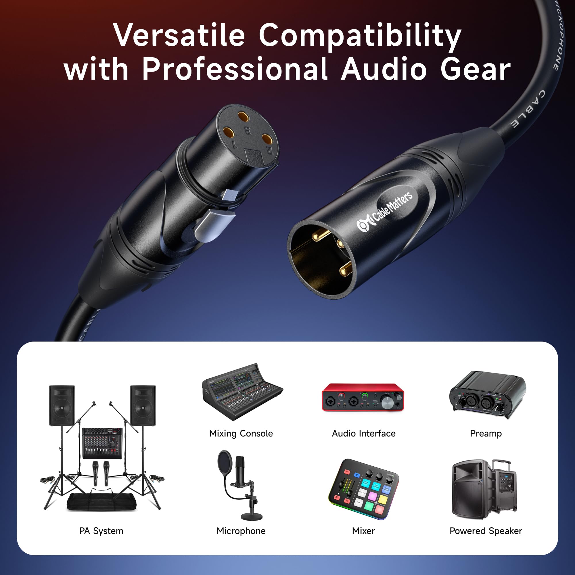 Foto 4 pulgar | Cable De Micrófono Matters Xlr A Xlr, Paquete De 2 Unidades - Venta Internacional.