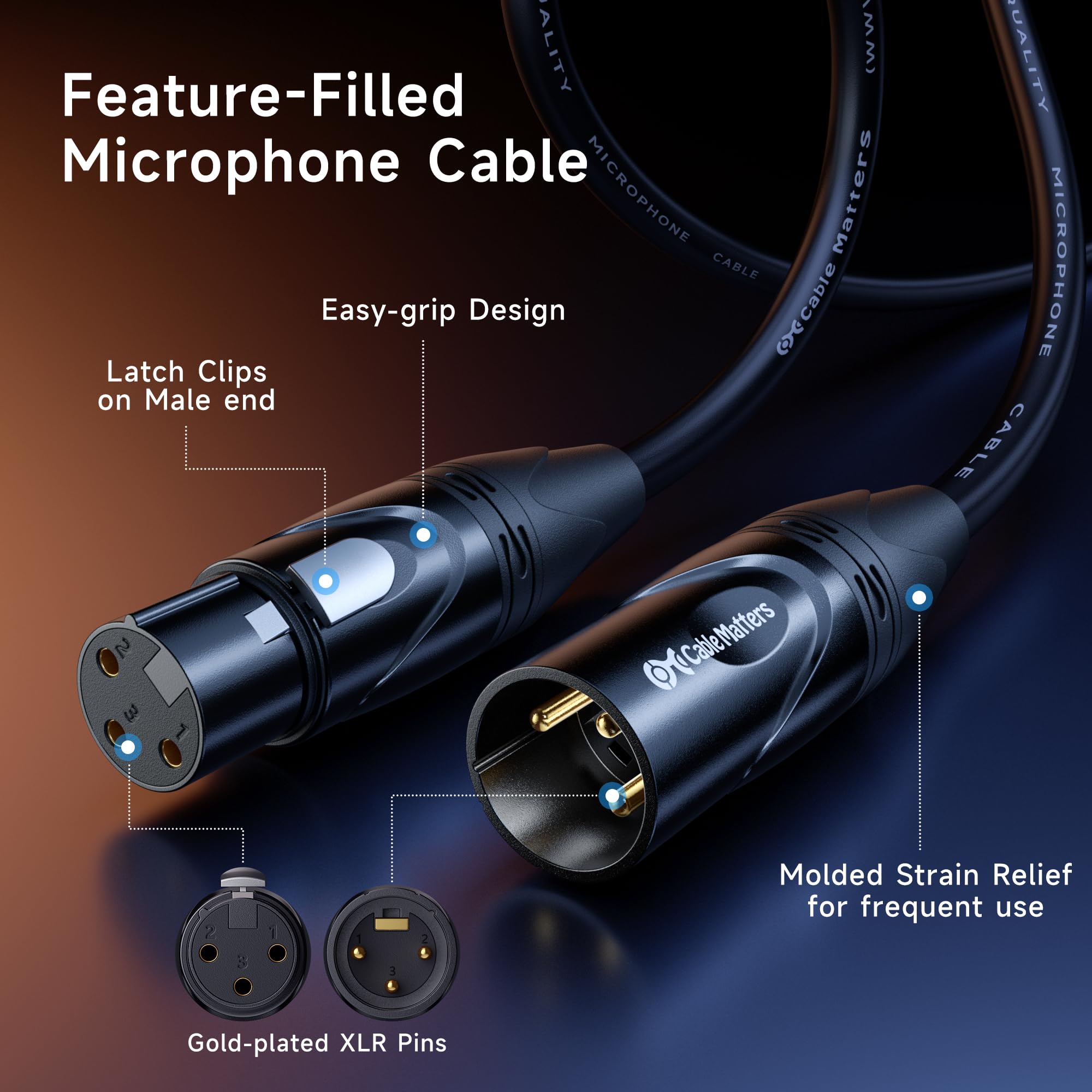 Foto 6 | Cable De Micrófono Matters Xlr A Xlr, Paquete De 2 Unidades - Venta Internacional.