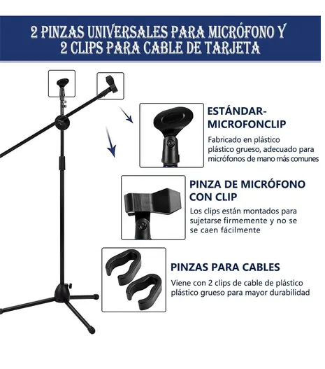 Foto 3 | Xtellar Profesional Pedestal Doble Boom Para Micrófono - Atril De Poder Y Elegancia.