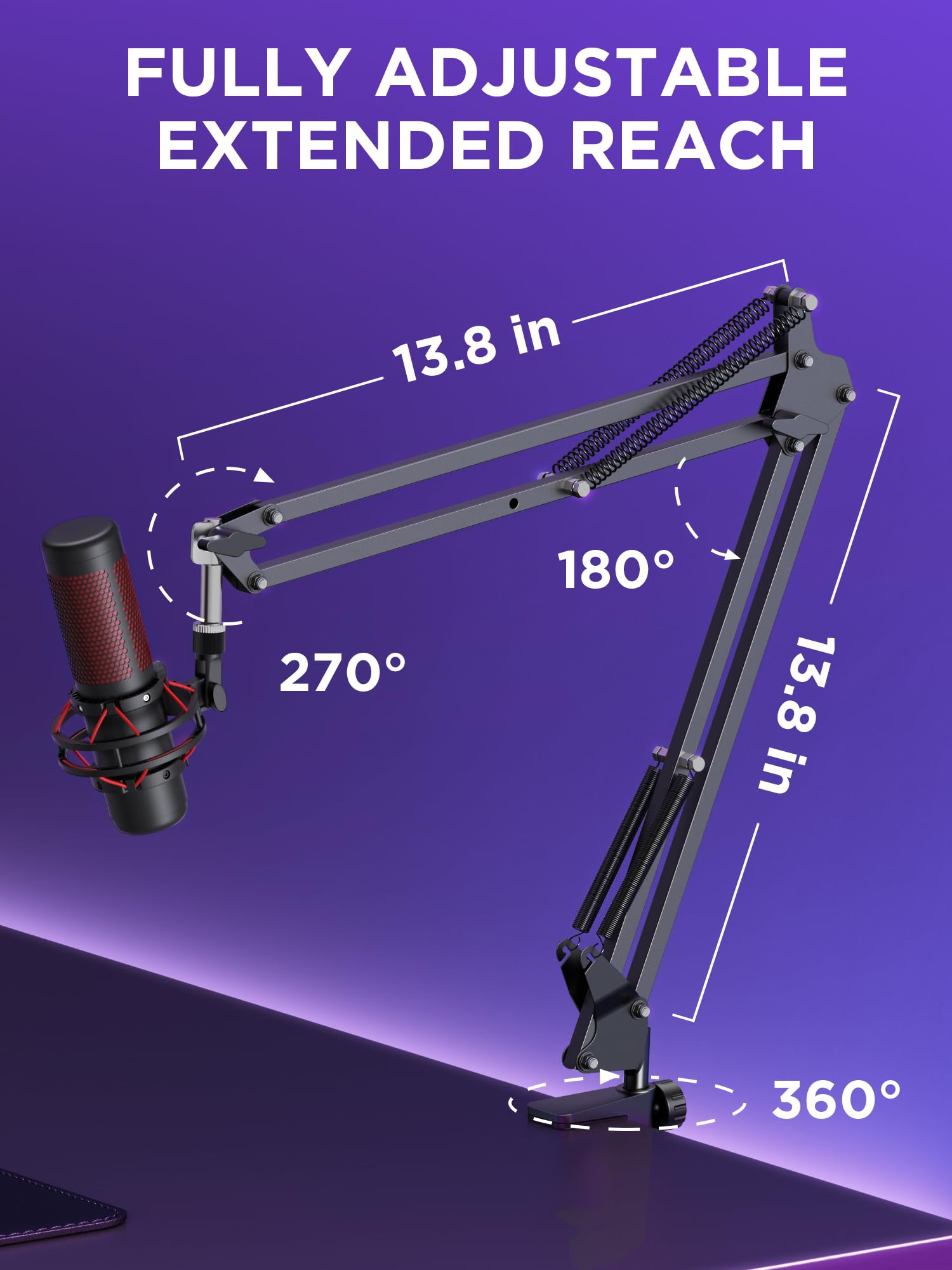 Foto 5 | Soporte De Micrófono Innogear Para Blue Yeti Con Parabrisas Y Filtro Antipop - Venta Internacional.