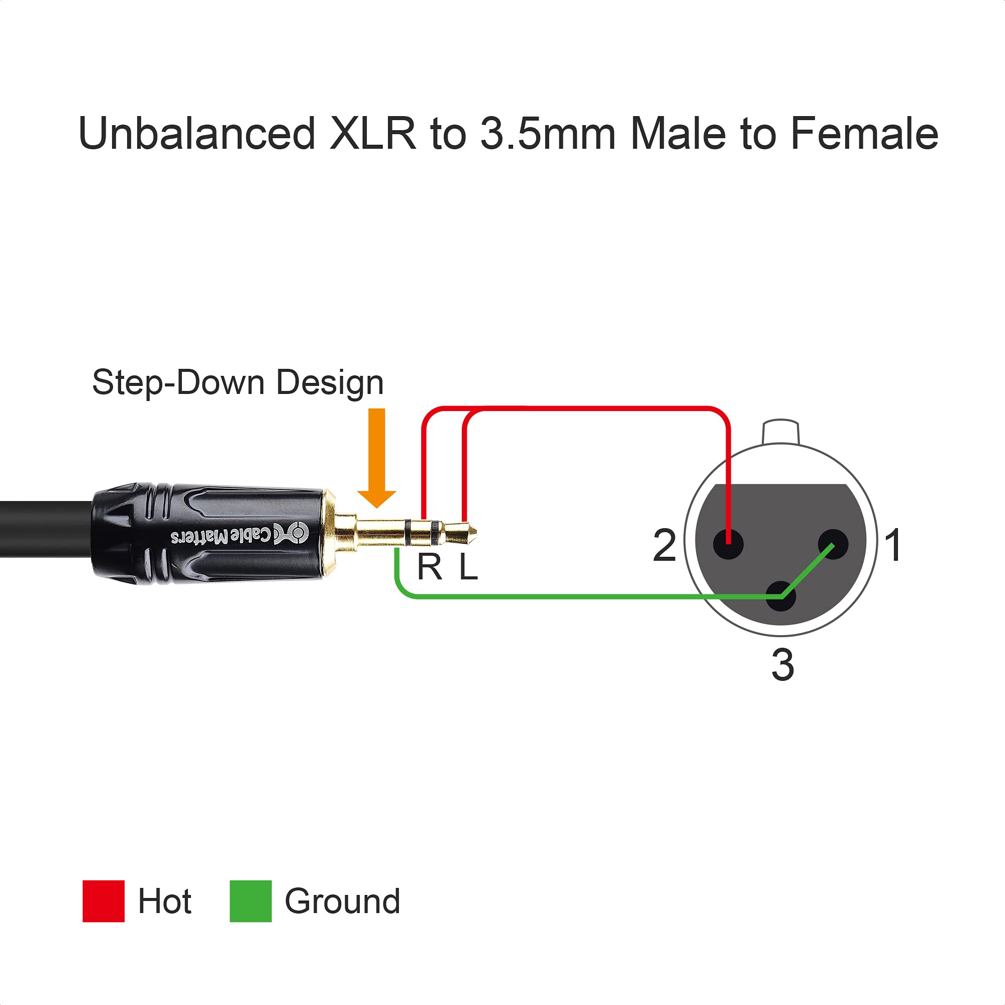 Foto 4 pulgar | Cable Matters, Cable Desbalanceado De 3,5 Mm A Xlr De 1,8 M, Macho A Hembra - Venta Internacional.