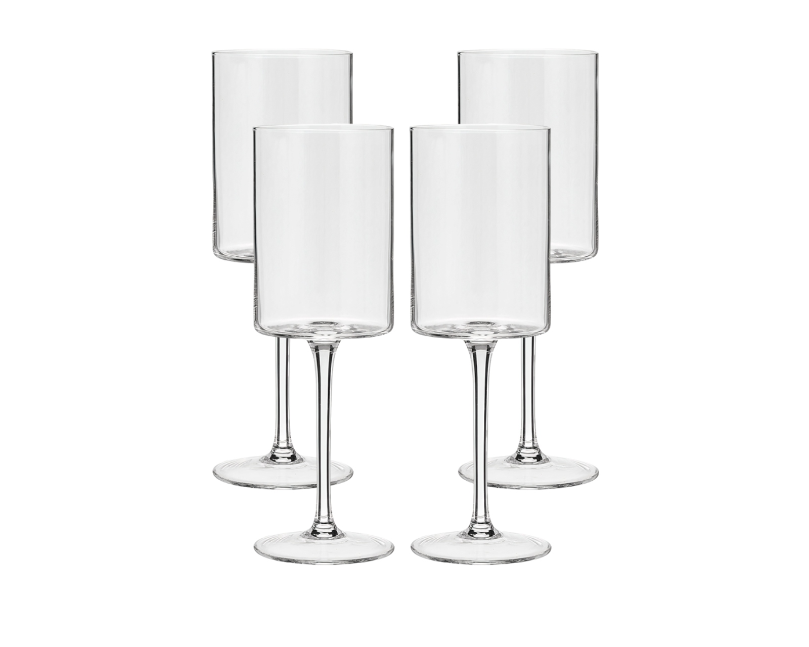 Set De 4 Copas Cuadrada De Cristal De 450 Ml Bluelander