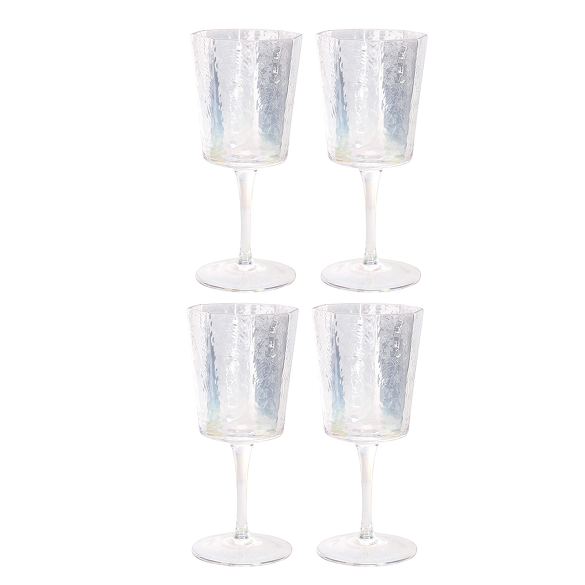 Foto 3 pulgar | Set de Copas Iridiscentes Crown Baccara Nadin Clear de 240 ml 4 piezas