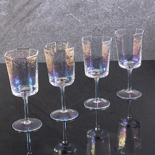 Foto 5 | Set de Copas Iridiscentes Crown Baccara Nadin Clear de 240 ml 4 piezas