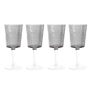 Foto 1 | Set de Copas de Vidrio Crown Baccara Nadin Gris 4 Piezas de 240 ml