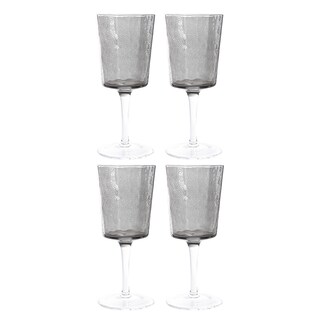 Foto 2 | Set de Copas de Vidrio Crown Baccara Nadin Gris 4 Piezas de 240 ml