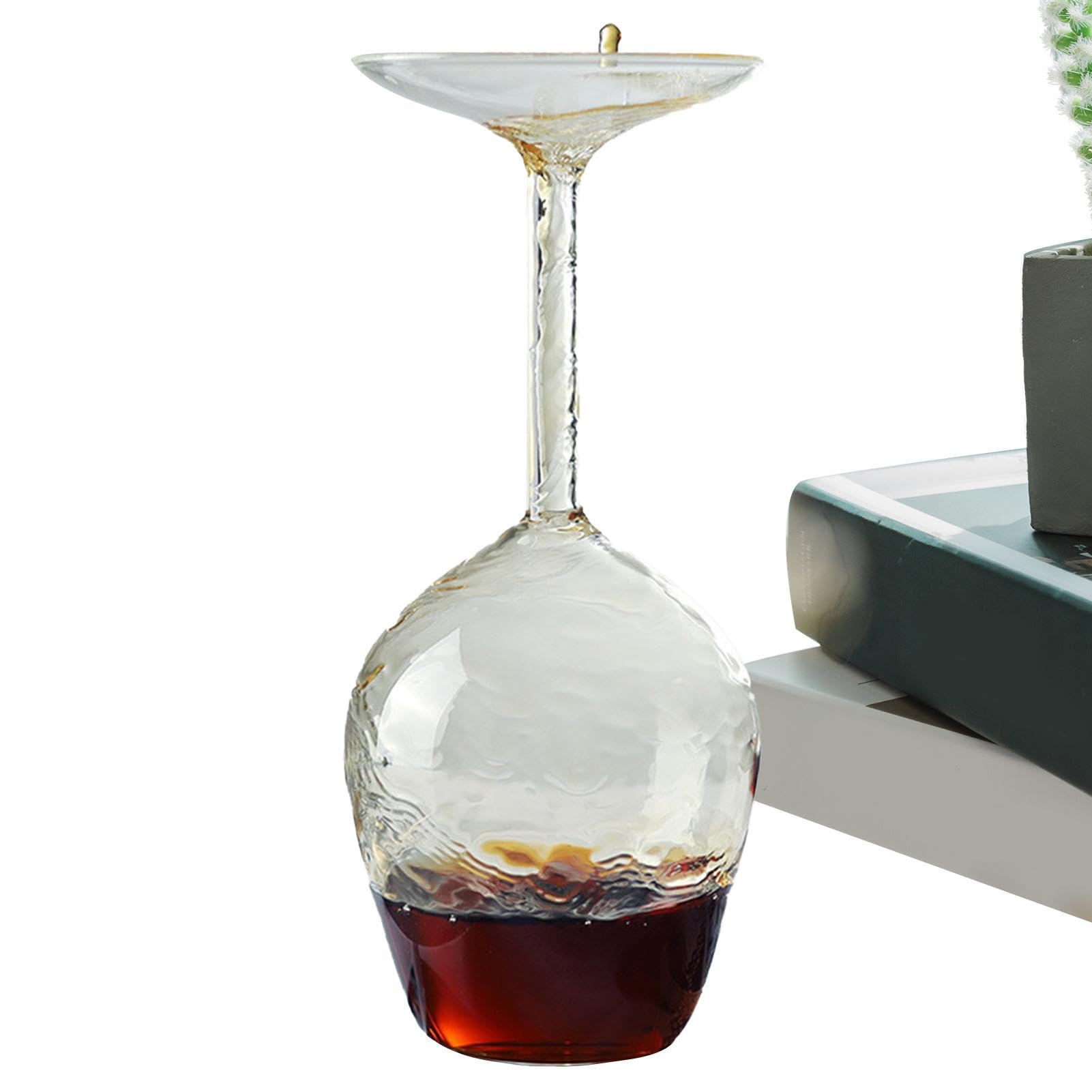 Foto 2 pulgar | Copa De Vino De Borosilicato Irrompible Al Revés De 414 Ml - Venta Internacional.