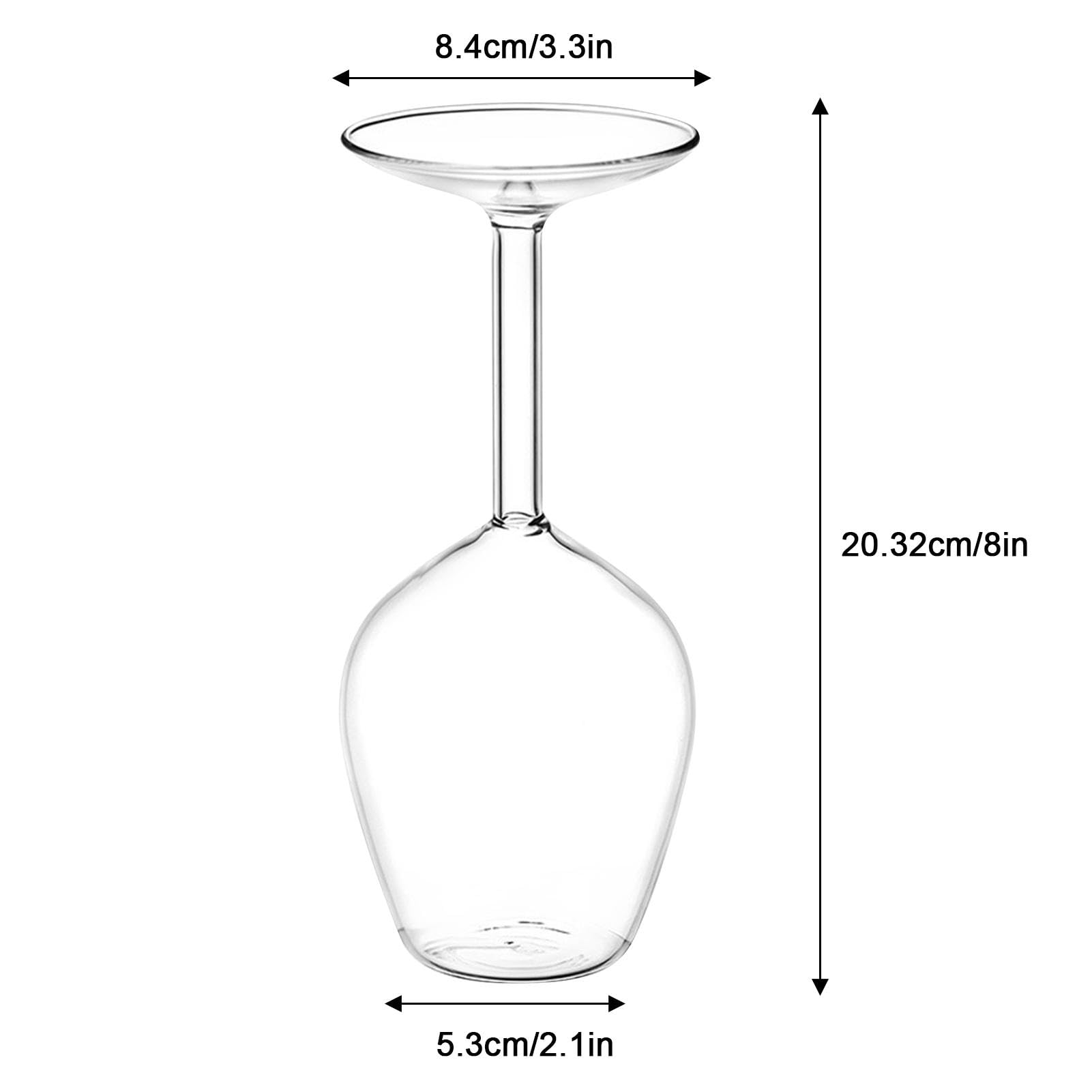 Foto 4 pulgar | Copa De Vino De Borosilicato Irrompible Al Revés De 414 Ml - Venta Internacional.