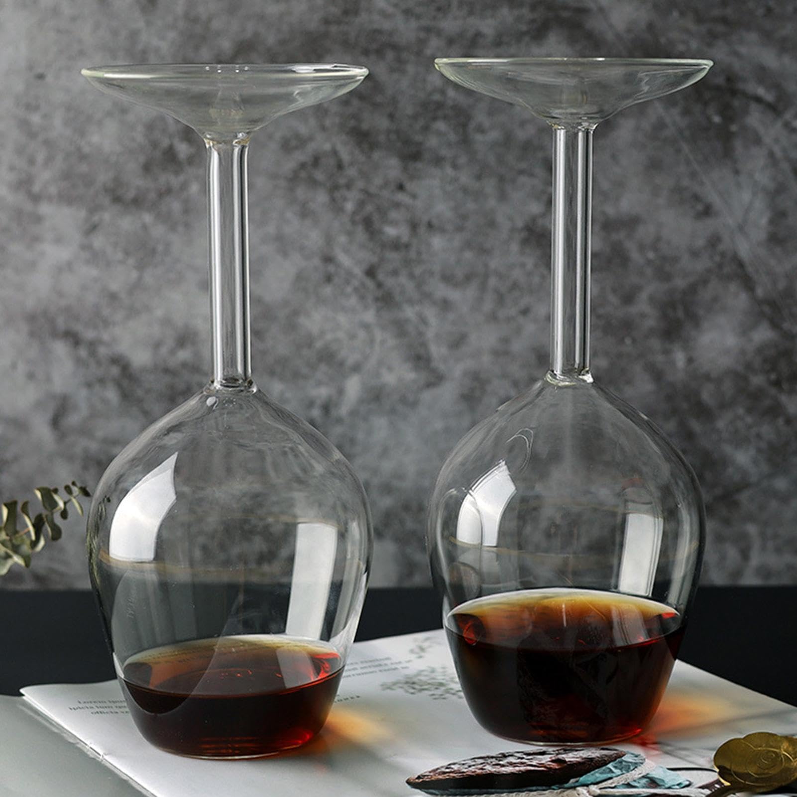 Foto 6 pulgar | Copa De Vino De Borosilicato Irrompible Al Revés De 414 Ml - Venta Internacional.