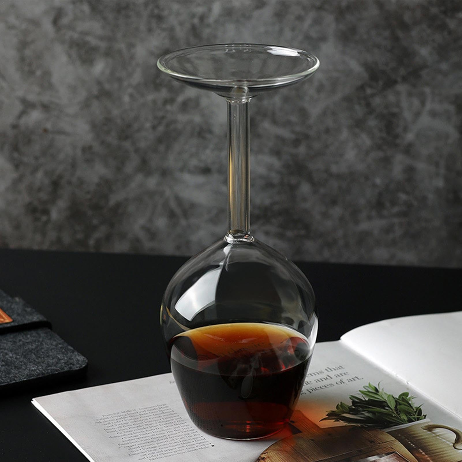 Foto 7 pulgar | Copa De Vino De Borosilicato Irrompible Al Revés De 414 Ml - Venta Internacional.