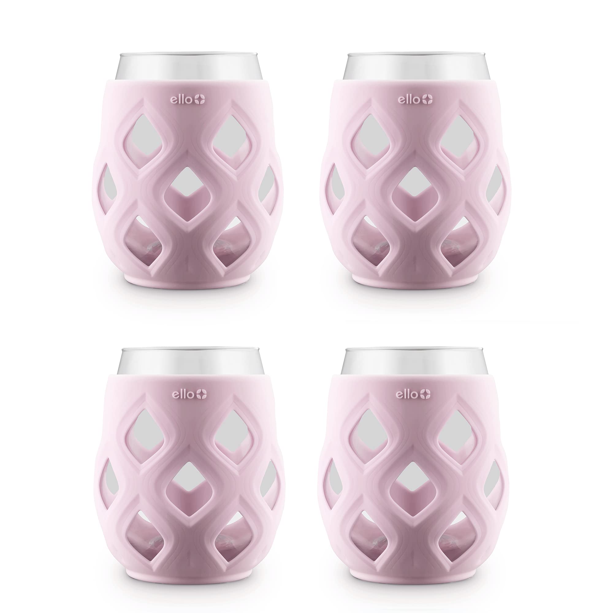 Foto 2 pulgar | Set De Copas De Vino Ello Cru, 500 Ml, Sin Tallo Y Funda De Silicona, 4 Unidades - Venta Internacional.