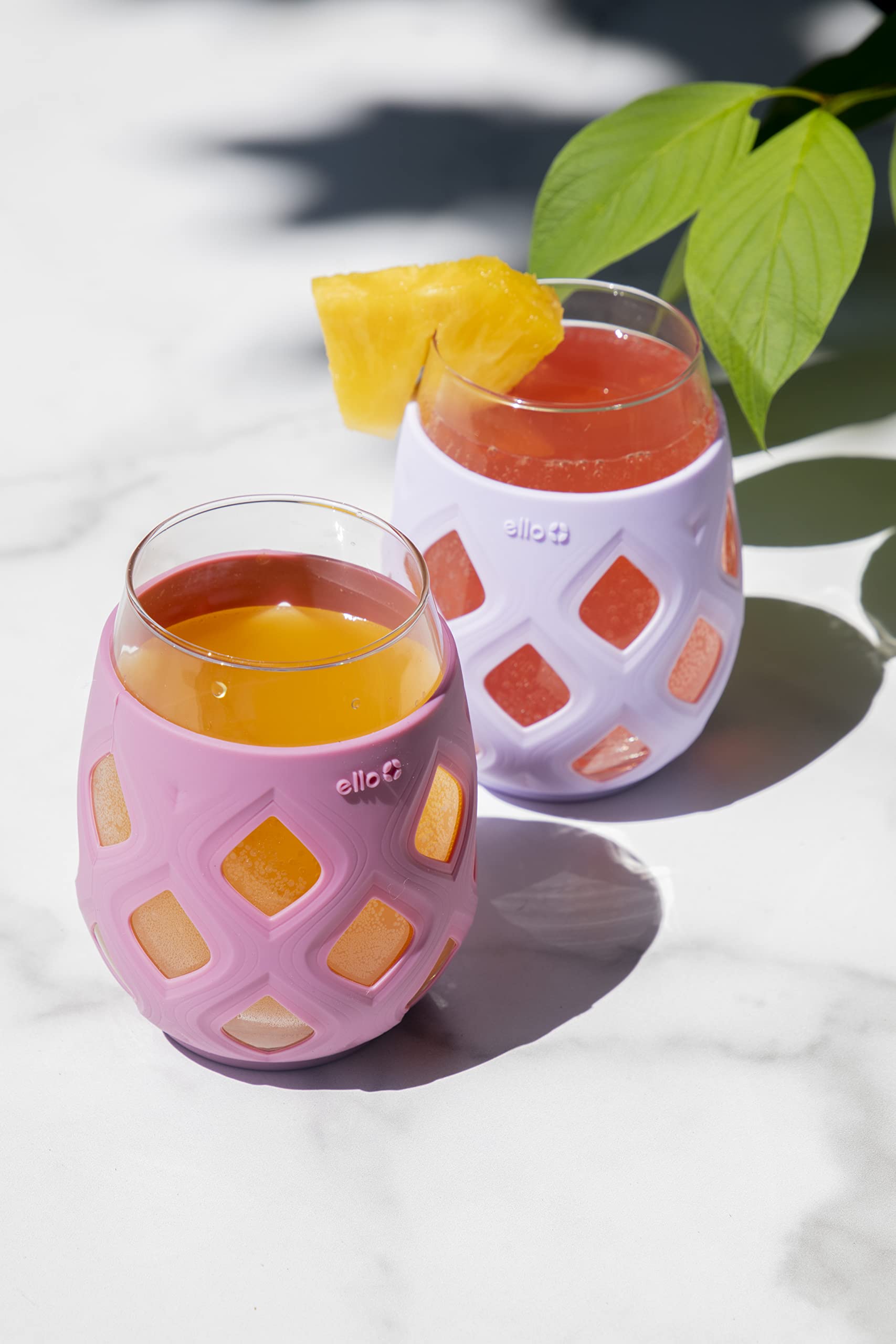 Foto 4 pulgar | Set De Copas De Vino Ello Cru, 500 Ml, Sin Tallo Y Funda De Silicona, 4 Unidades - Venta Internacional.
