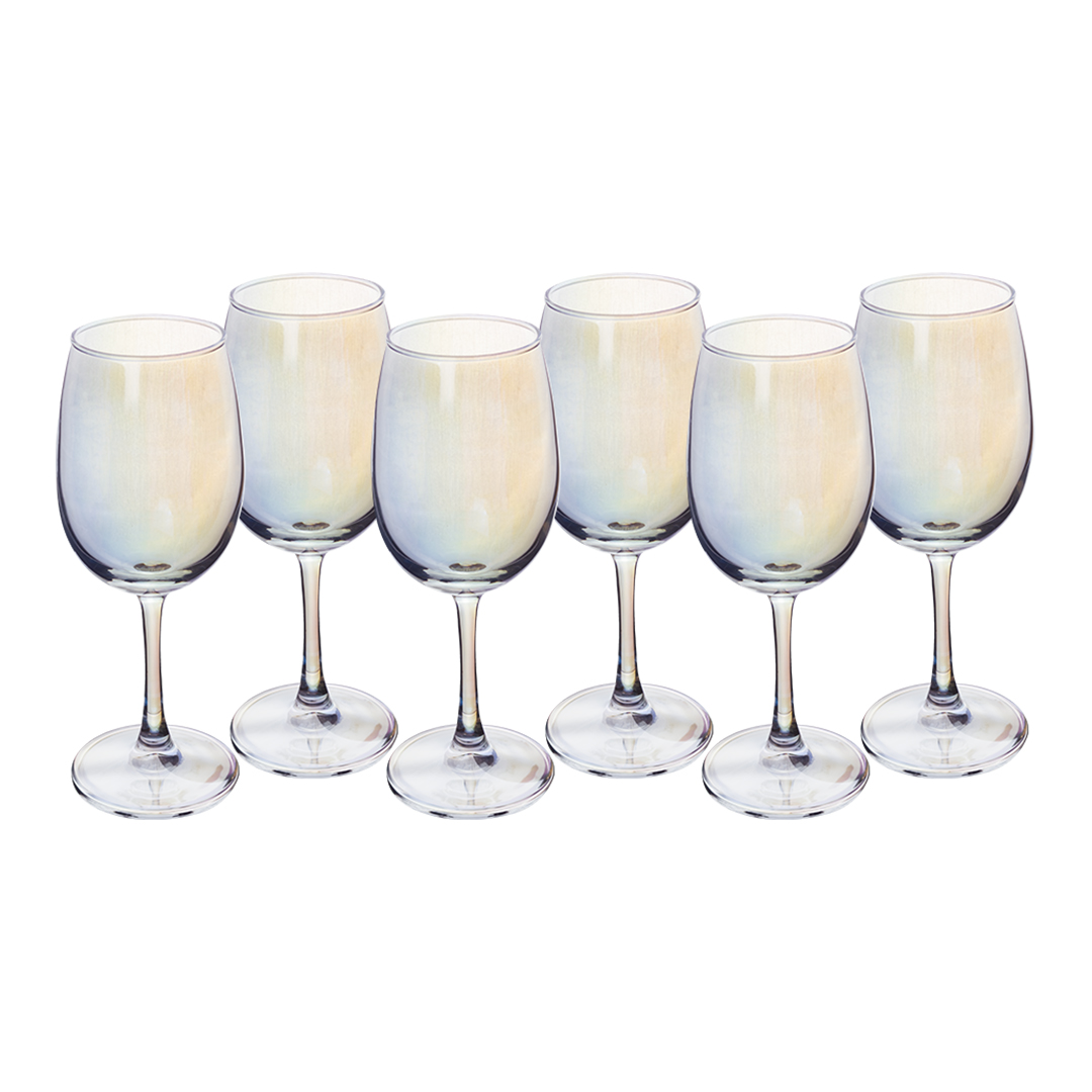 Foto 1 | Set De 6 Copas De Cristal Tornasol 360ml