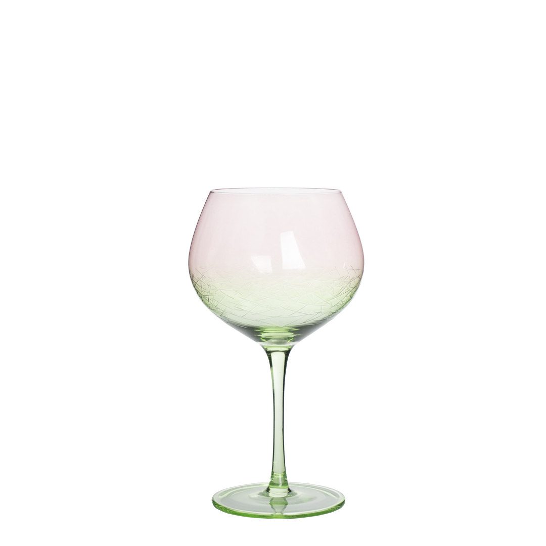 Foto 3 pulgar | Set De 4 Copas Goblet De Vino Verde/rosa