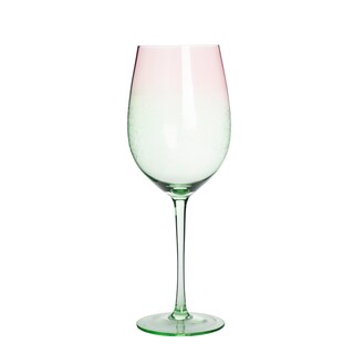 Foto 2 | Set De 4 Copas De Vino De Cristal Verde/rosa – Elegancia Y Estilo Para Tu Mesa