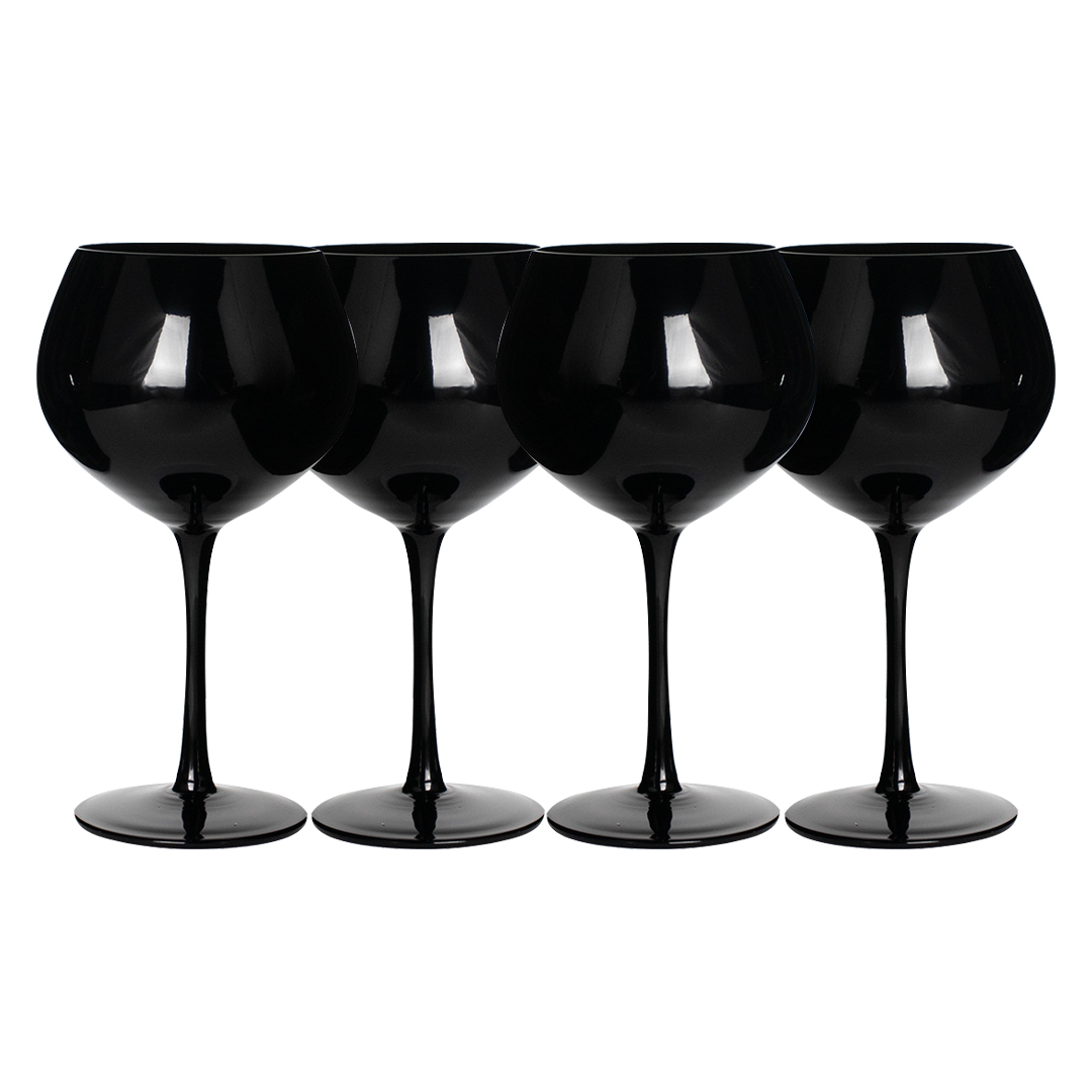 Foto 2 pulgar | Set De 4 Copas De Vino Globet - Negro Mate