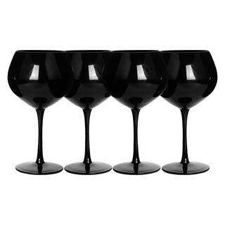 Foto 1 | Set De 4 Copas De Vino Globet - Negro Mate