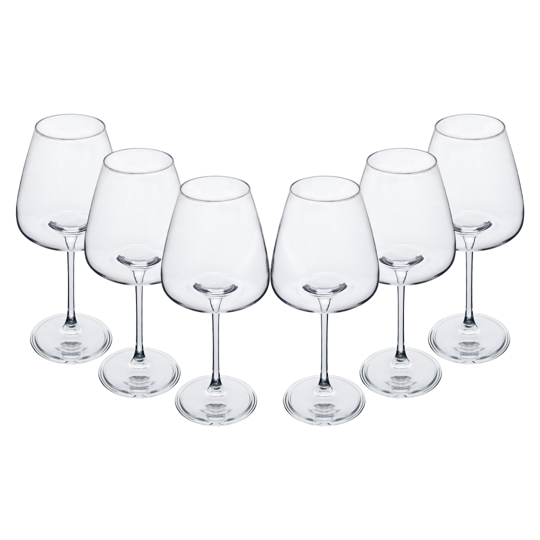 Foto 2 pulgar | Set De 6 Copas De Cristal Para Vino Amplia 612ml