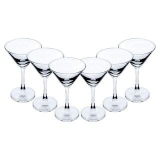 Foto 1 | Set De 6 Copas De Cristal Para Martini - 190ml