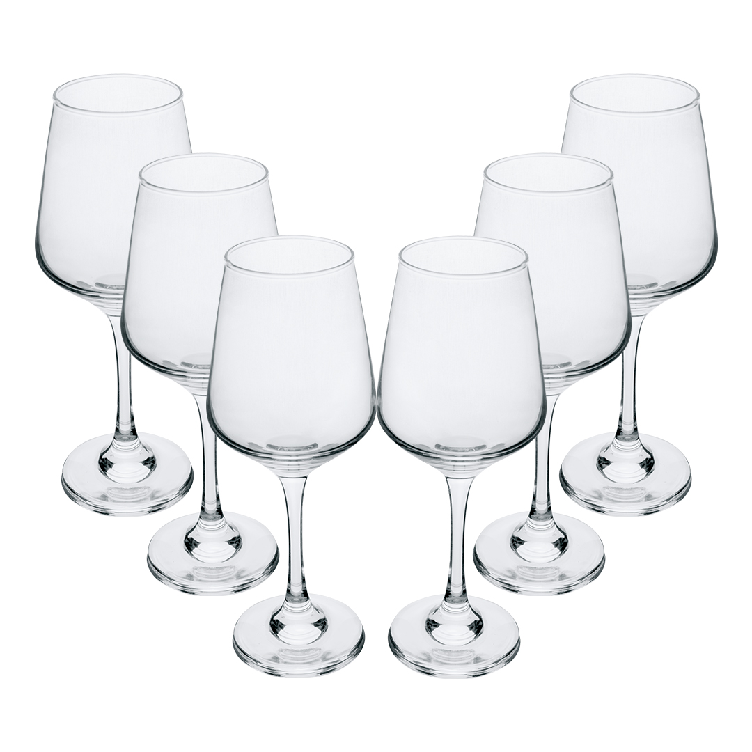 Foto 2 pulgar | Set De 6 Copas De Cristal Para Vino 435ml