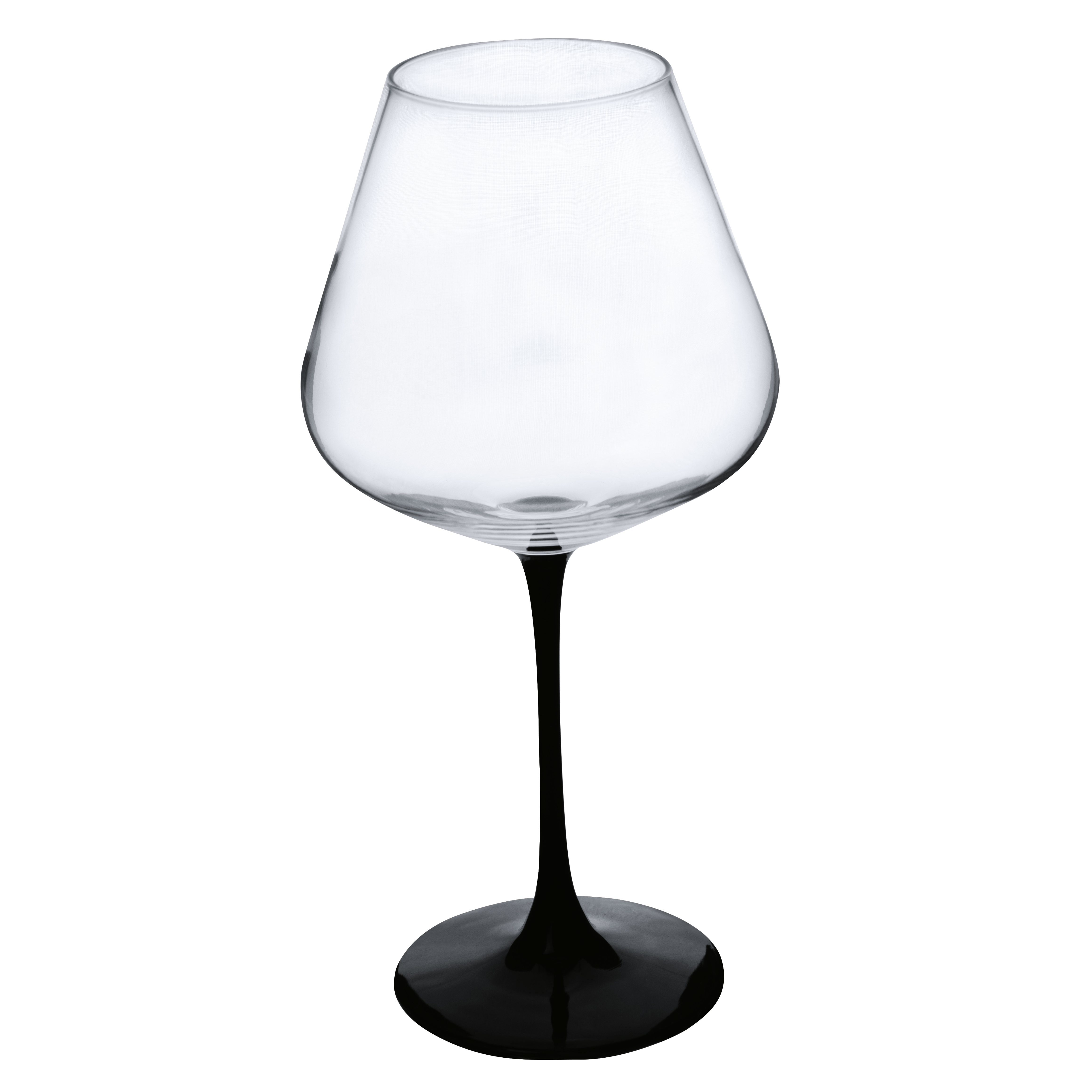 Foto 3 pulgar | Set De 4 Copas De Cristal Base Negra 730ml