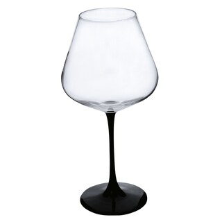 Foto 2 | Set De 4 Copas De Cristal Base Negra 730ml