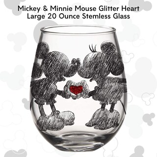 Foto 2 | Copa De Vino Sin Tallo Silver Buffalo Disney Mickey, 20 Ml - Venta Internacional.