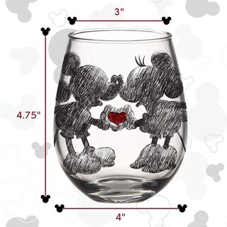 Foto 5 | Copa De Vino Sin Tallo Silver Buffalo Disney Mickey, 20 Ml - Venta Internacional.